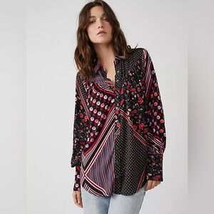 Free People Hazel Buttondown blouse size XS